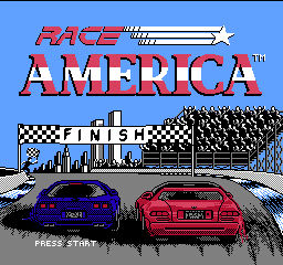 Race America title screen for NES